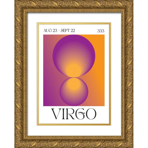 Virgo Gold Ornate Wood Framed Art Print with Double Matting by Castillo, Valeria