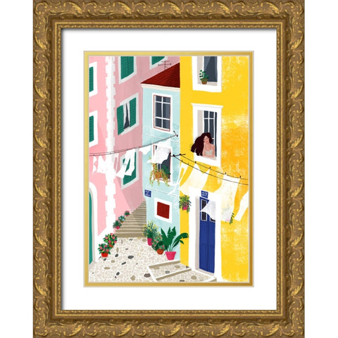 Chillin Gold Ornate Wood Framed Art Print with Double Matting by Tomljanovic, Maja