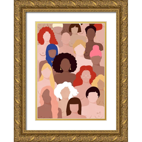 Who run the world Gold Ornate Wood Framed Art Print with Double Matting by Tomljanovic, Maja