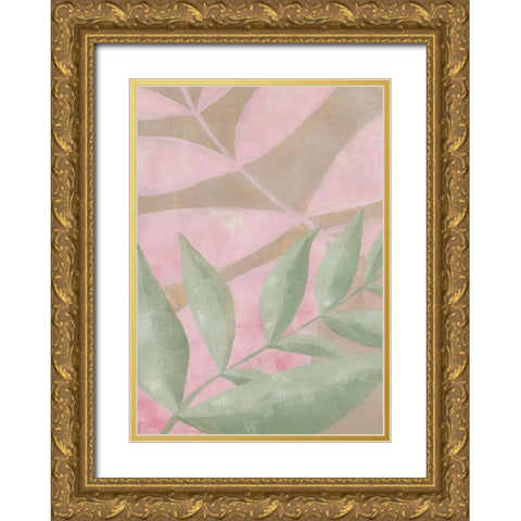 Ryung leaves Gold Ornate Wood Framed Art Print with Double Matting by Laiz Blursbyai, Rosana