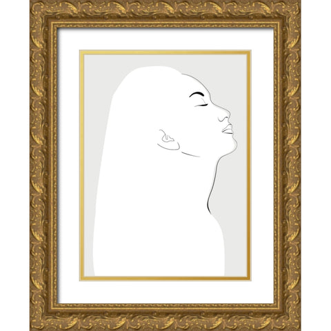 Orli portrait Gold Ornate Wood Framed Art Print with Double Matting by Laiz Blursbyai, Rosana