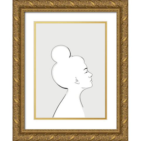 Sanyu portrait Gold Ornate Wood Framed Art Print with Double Matting by Laiz Blursbyai, Rosana