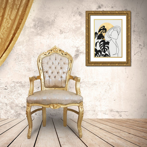 Lanie in the sun Gold Ornate Wood Framed Art Print with Double Matting by Laiz Blursbyai, Rosana