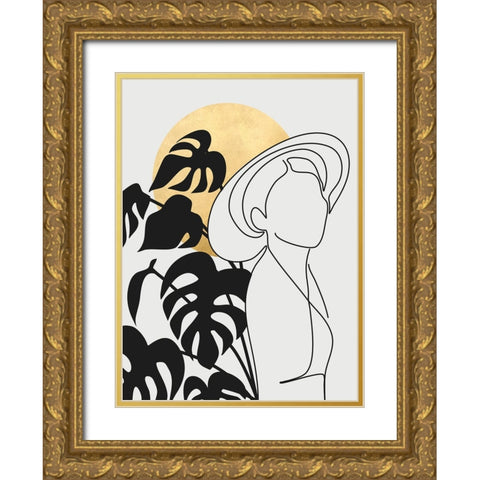 Lanie in the sun Gold Ornate Wood Framed Art Print with Double Matting by Laiz Blursbyai, Rosana