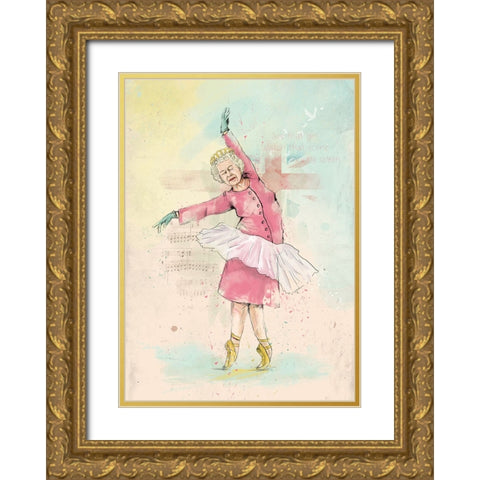 Dancing Queen Gold Ornate Wood Framed Art Print with Double Matting by Solti, Balazs
