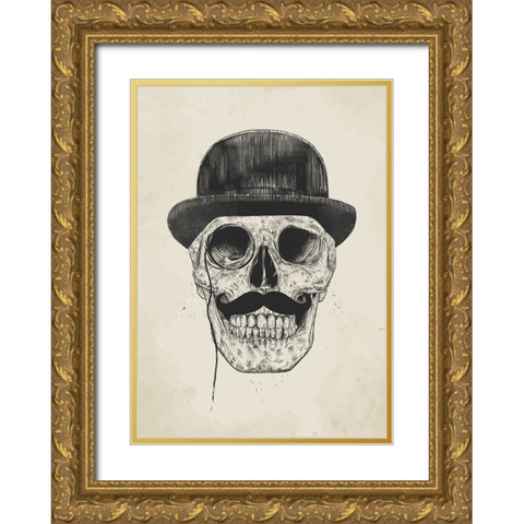 Gentlemen never die Gold Ornate Wood Framed Art Print with Double Matting by Solti, Balazs