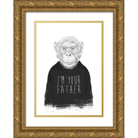Im your father Gold Ornate Wood Framed Art Print with Double Matting by Solti, Balazs