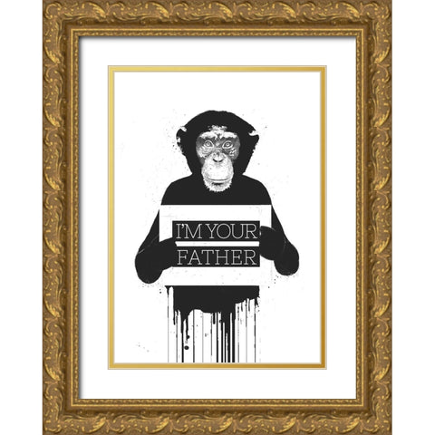 Im your father II Gold Ornate Wood Framed Art Print with Double Matting by Solti, Balazs