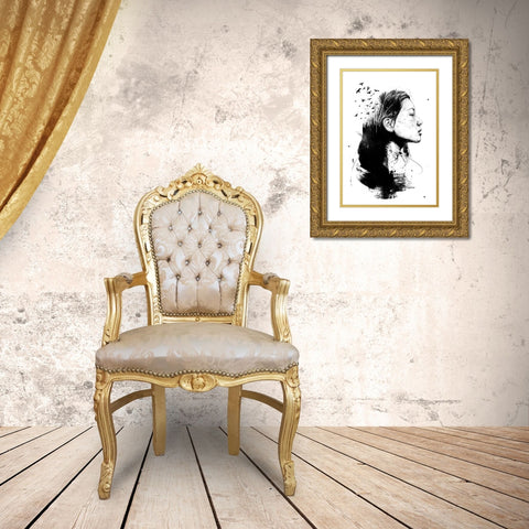 Open your mind Gold Ornate Wood Framed Art Print with Double Matting by Solti, Balazs