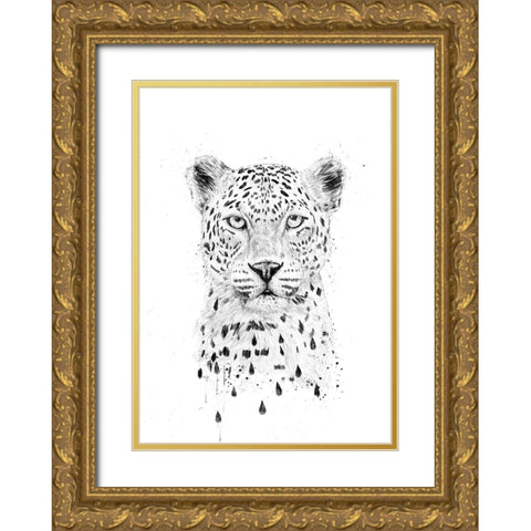 Raining again Gold Ornate Wood Framed Art Print with Double Matting by Solti, Balazs