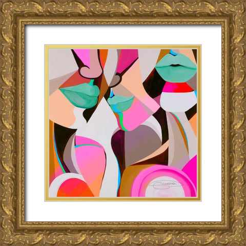 Confessions Gold Ornate Wood Framed Art Print with Double Matting by Florea, Simona