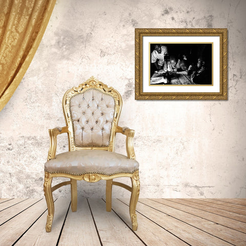 Untitled Gold Ornate Wood Framed Art Print with Double Matting by Mirzaie, Foad