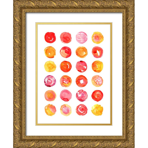 Almost circles Gold Ornate Wood Framed Art Print with Double Matting by Laiz Blursbyai, Rosana