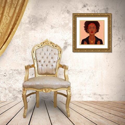 Boss Lady Gold Ornate Wood Framed Art Print with Double Matting by Holikova, Petra
