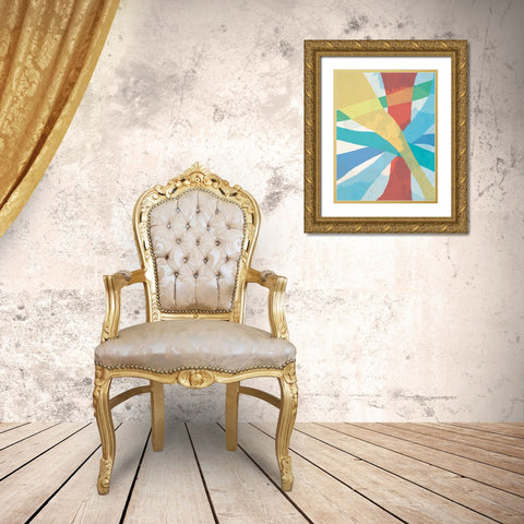 Lines Gold Ornate Wood Framed Art Print with Double Matting by Demir, Aylin