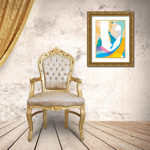 Color Burst Gold Ornate Wood Framed Art Print with Double Matting by Demir, Aylin