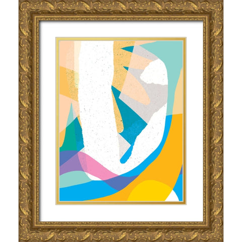 Color Burst Gold Ornate Wood Framed Art Print with Double Matting by Demir, Aylin