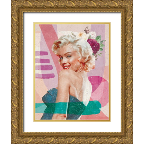 Marilyn is Back Gold Ornate Wood Framed Art Print with Double Matting by Demir, Aylin