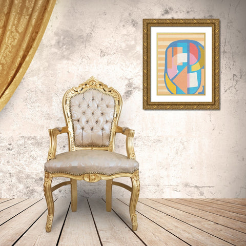 Signs a Block Gold Ornate Wood Framed Art Print with Double Matting by Demir, Aylin