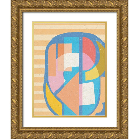 Signs a Block Gold Ornate Wood Framed Art Print with Double Matting by Demir, Aylin
