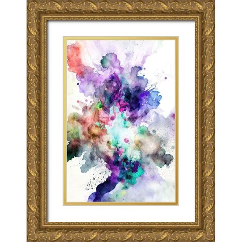 Chromatic Symphony Gold Ornate Wood Framed Art Print with Double Matting by Mauro