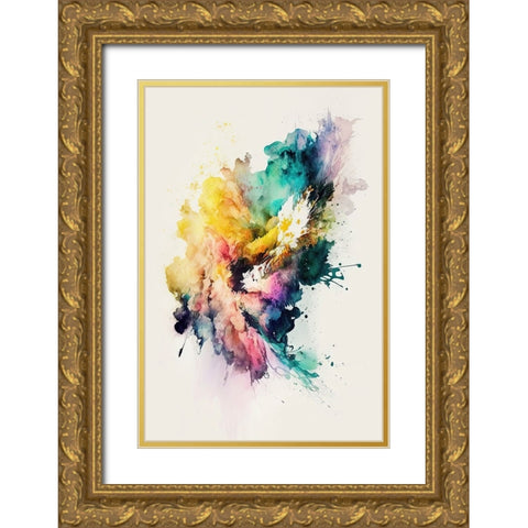 Exploding Cloud Gold Ornate Wood Framed Art Print with Double Matting by Mauro