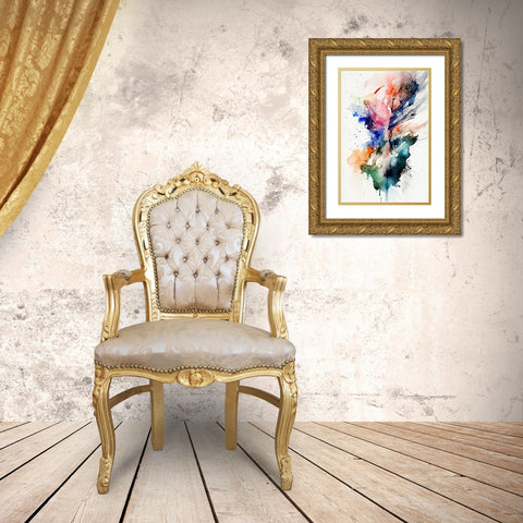 Stranger Shapes Gold Ornate Wood Framed Art Print with Double Matting by Mauro