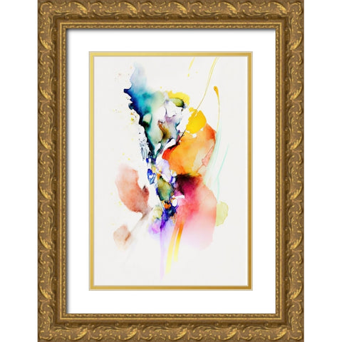 Right in the middle Gold Ornate Wood Framed Art Print with Double Matting by Mauro