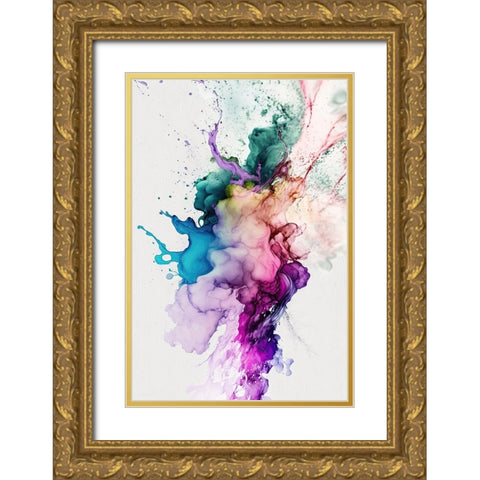 Mystical Haze Gold Ornate Wood Framed Art Print with Double Matting by Mauro