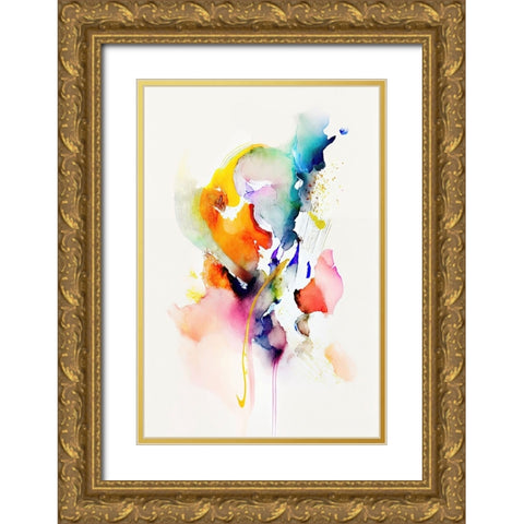 Sound of Color Gold Ornate Wood Framed Art Print with Double Matting by Mauro