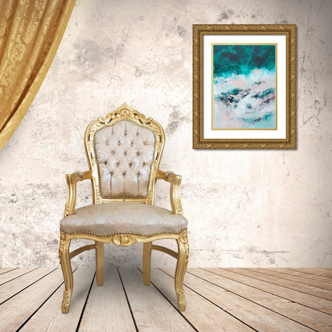 The Sound of the Sea Gold Ornate Wood Framed Art Print with Double Matting by Wattre, Francoise