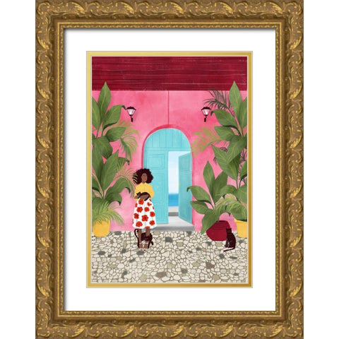 Cartagena life Gold Ornate Wood Framed Art Print with Double Matting by Tomljanovic, Maja