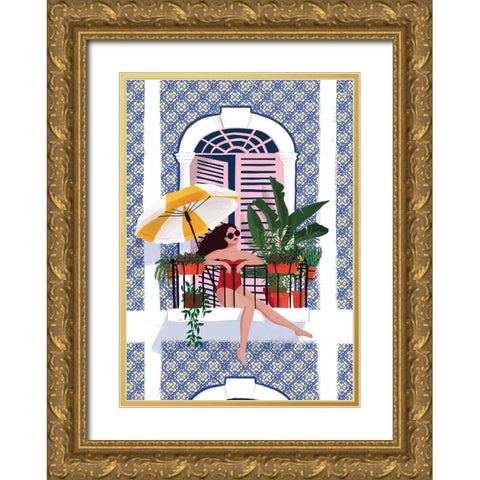 Catching the Sun Gold Ornate Wood Framed Art Print with Double Matting by Tomljanovic, Maja