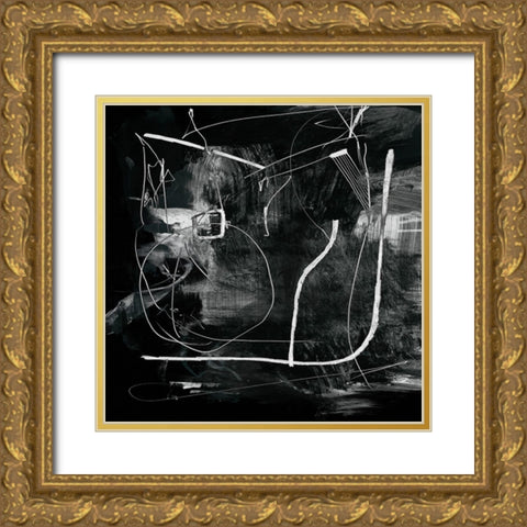 Mono Gold Ornate Wood Framed Art Print with Double Matting by Hobday, Dan