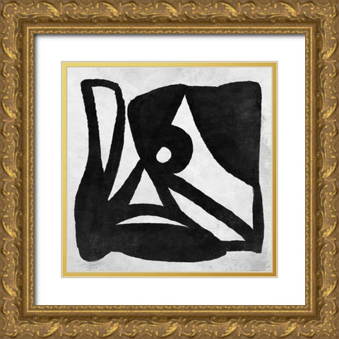 Abstract Melody No2 Gold Ornate Wood Framed Art Print with Double Matting by Hobday, Dan