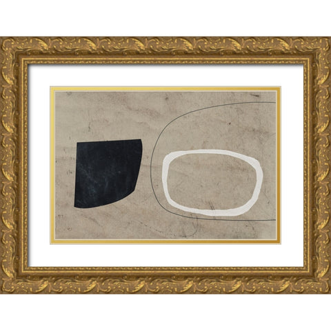 Earthy Geometrics Gold Ornate Wood Framed Art Print with Double Matting by Hobday, Dan