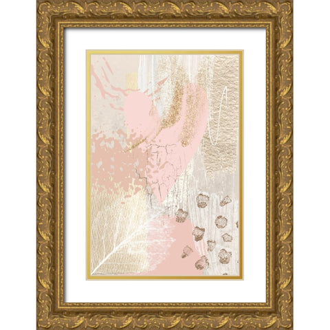 Morning Pink-1 Gold Ornate Wood Framed Art Print with Double Matting by Moss, Sally Ann