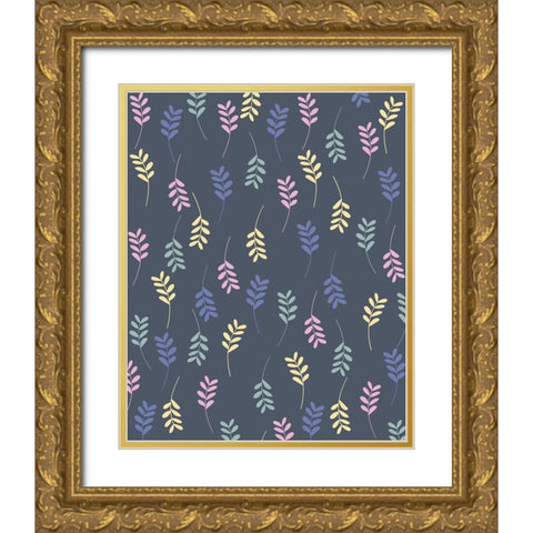 Scandi japandi flowers 2 Gold Ornate Wood Framed Art Print with Double Matting by Manovski, Sarah
