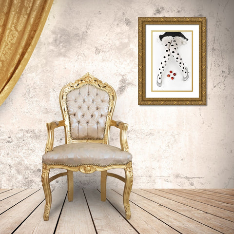 Dotted Gold Ornate Wood Framed Art Print with Double Matting by Wasilewski, Adam