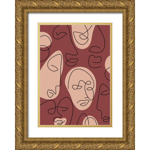 Untitled Gold Ornate Wood Framed Art Print with Double Matting by Boulova, Veronika