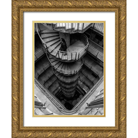 Vertigo Gold Ornate Wood Framed Art Print with Double Matting by Yilmazmaden, Alphan
