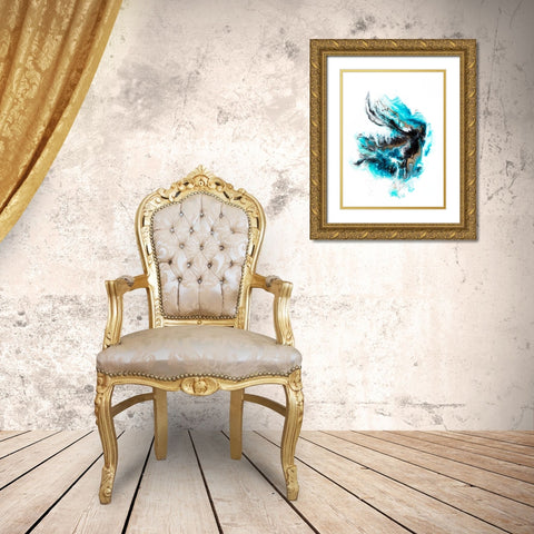 Acropora Gold Ornate Wood Framed Art Print with Double Matting by Storms, Alyson