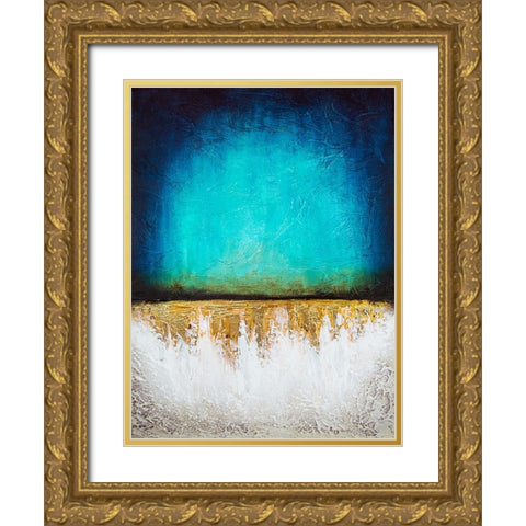 Frozen Reflection Gold Ornate Wood Framed Art Print with Double Matting by Storms, Alyson