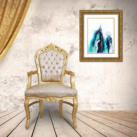 Halophila Gold Ornate Wood Framed Art Print with Double Matting by Storms, Alyson