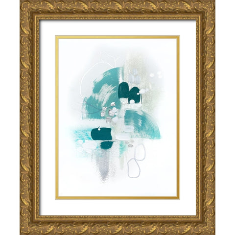 Island Sea Breeze Gold Ornate Wood Framed Art Print with Double Matting by Storms, Alyson