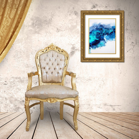 Rainbow Smoke 1 Gold Ornate Wood Framed Art Print with Double Matting by Storms, Alyson