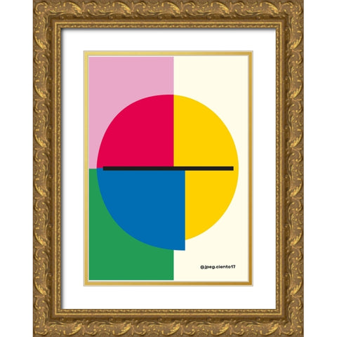 Simple Gold Ornate Wood Framed Art Print with Double Matting by Ortiz, Sergio