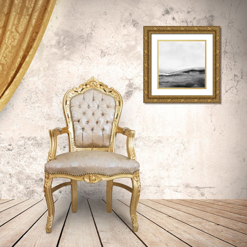 Mono Landscape No2 Gold Ornate Wood Framed Art Print with Double Matting by Hobday, Dan