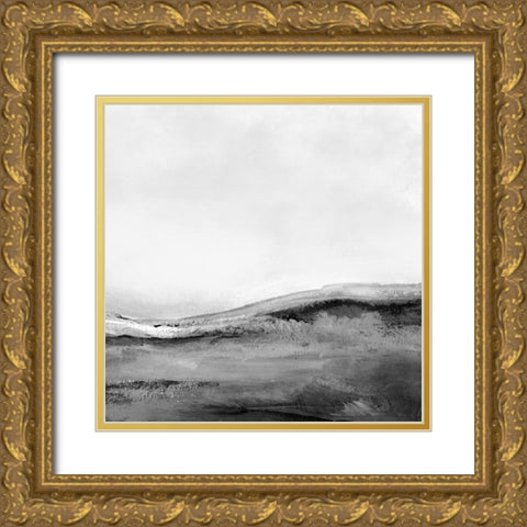 Mono Landscape No2 Gold Ornate Wood Framed Art Print with Double Matting by Hobday, Dan