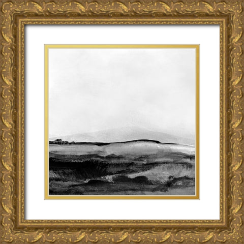 Mono Landscape No1 Gold Ornate Wood Framed Art Print with Double Matting by Hobday, Dan